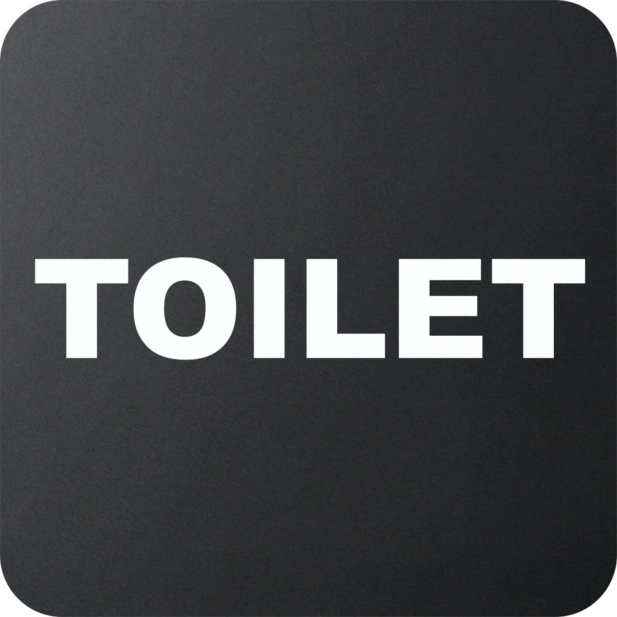 Zwart Pictogram infobord - 10cm x 10cm - Zelfklevend - type: Toilet