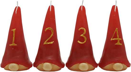 Adventskaars - Kerst Kabouter - Kaars - Kerst Kaars - Kerst - Kerstverlichting