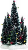 Luville Kerstdorp Miniatuur Bomen op Sneeuw - L12 x B11,5 x H20,5 cm