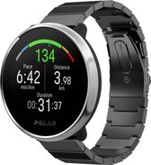 Stalen Smartwatch bandje - Geschikt voor  Polar Ignite metalen bandje - zwart - Strap-it Horlogeband / Polsband / Armband