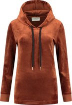 Helena Hart Hoodie Velour in Brandy in L