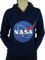 Nasa Hoodie met capuchon - NASA Sweater/trui met kap. Kleur Donkerblauw. Maat XL.