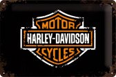 3D metalen wandbord "Harley-Davidson" 20x30cm