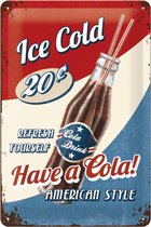 3D metalen wandbord "Have a Cola! " 20x30cm