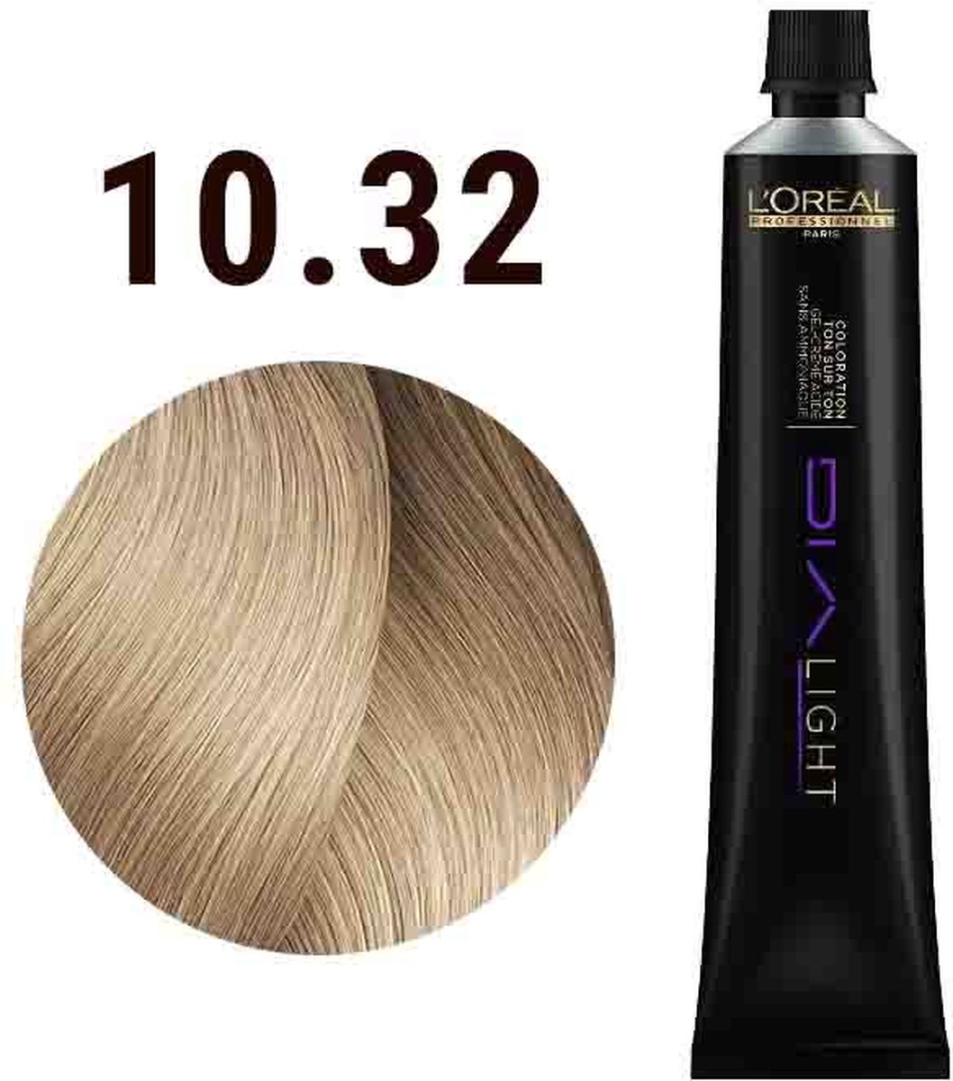 L'Oréal Haarverf Professionnel Dialight Coloration Ton Sur Ton Gel-Crème Acide 10.32 Iridescent Golden Milkshake