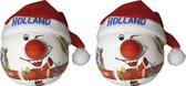 Kerstbal Colorful Holland met lampje in neus - ter Steege
