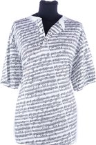 T-shirt, Henley bladmuziek maat L