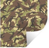 Muurstickers - Sticker Folie - Camouflage patroon in natuurlijke kleuren - 30x30 cm - Plakfolie - Muurstickers Kinderkamer - Zelfklevend Behang - Zelfklevend behangpapier - Stickerfolie
