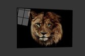 Blackarts - Schilderij - Lion Couple Plexiglas Top Kwaliteit Plexiglas Met Luxe Ophangsysteem - Multicolor - 65 X 100 Cm