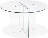 Alterego Ronde design glazen eetkamertafel 'BOBBY TABLE ROUND' - Ø 120 cm