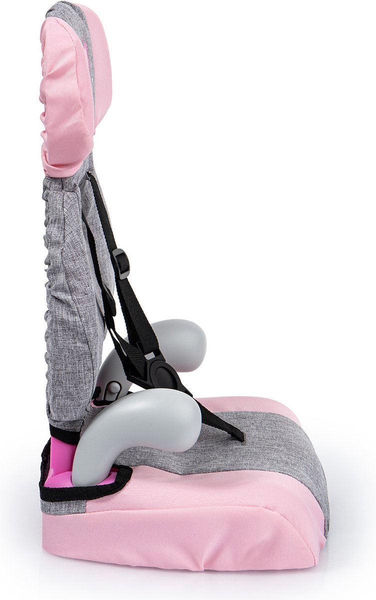 Autostoeltje – kinderzitje – 9 – 36 kg – grijs – roze