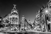 Madrid at night – 120cm x 80cm - Fotokunst op PlexiglasⓇ incl. certificaat & garantie.