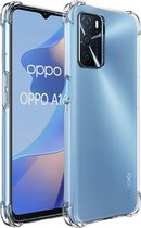 HB Hoesje Geschikt voor Oppo A16 & A16S Transparant - Anti-Shock Hybrid Back Cover