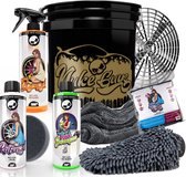 Nuke Guys Professional wasstraatset voor optimale handwas: Nuke Guys 3.5GAL wasemmer + vuilinzet, dikke shampoo, velgenreiniger, bandengel, glanzende wielen microvezelset, applicat