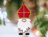 Sint Houten Ornament, Kerstboom Decoratie, Sinterklaas cadeautjes, 3 Stukken