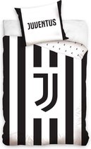 Juventus Dekbedovertrek - Eenpersoons - 140x200 cm - Kussensloop 60x70 cm - Katoen - Zwart/Wit