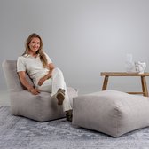 Laui lounge Cloud - Vierkante Poef - Indoor - Natural, Beige - 68 x 68 x 34 cm