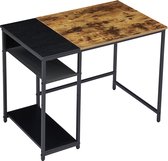 TBG™ Houten - Computer Bureau - Werkstation Studie Bureau - Computer PC Laptop Tafel - Eetkamer Gaming Tafel - Zwart bruin