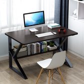 Bureau-Thuiskantoor Klein bureau -moderne pc-tafel in eenvoudige stijl - Zwart walnoot 80x40cm