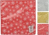 Kerst Servetten Sneeuwvlokken voor Kerstservies 3-laags 33x33cm 20 stuks - Assorti - Rood, Zilver, Goud - Papier - Oud en nieuw servetten