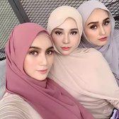 Hoofddoek Hijab Sjaal | Chiffon Scarf | Islam |Hoofddeksel| Musthave - Grijs