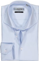 Ledub Modern Fit overhemd mouwlengte 7 - blauw - Strijkvriendelijk - Boordmaat: 43