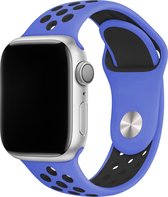 Sport watch bandje - Paars / Zwart - 42/44/45mm - M/L - Series 1 2 3 4 5 6 7 SE - Geschikt voor Apple Watch