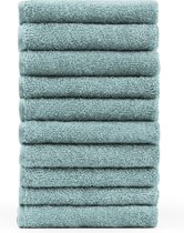 Blumtal Terry Handdoeken Set - 10 x Gasten Handdoekje - 30 x 50 cm - Lichtblauw