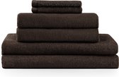 Blumtal Terry Handdoeken Set - 2 x Baddoek & 2 x Handdoek & 2 x Gezichts Handdoekje: Bruin
