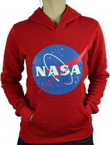 Nasa Hoodie met capuchon - NASA Sweater/trui met kap. Kleur Rood. Maat L.