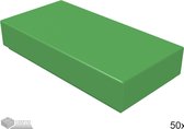LEGO Tegel 1x2, 3069b Fel groen 50 stuks