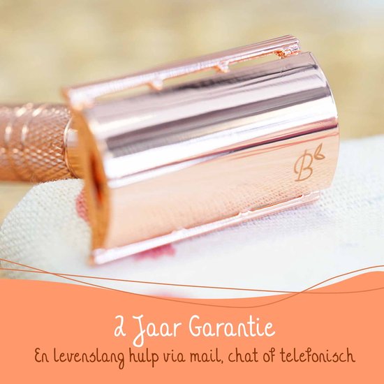 Safety Razor + 20 Scheermesjes Aluminium Rose Gold Goud Voor Vrouwen Dames Scheermes Veiligheidsscheermes