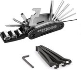 Multitool - 16 Delig - Fiets - Gereedschap - Reparatieset - Sleutelhanger