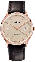Edox Les Vauberts 80106 37RC BEIR Horloge - Leer - Bruin - Ø 41 mm