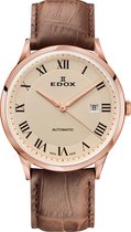 Edox Les Vauberts 80106 37RC BER Horloge - Leer - Bruin - Ø 41 mm