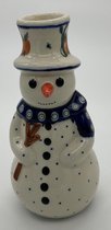 Bunzlau keramiek sneeuwpop kandelaar appel / peer, Kerst, X-mas