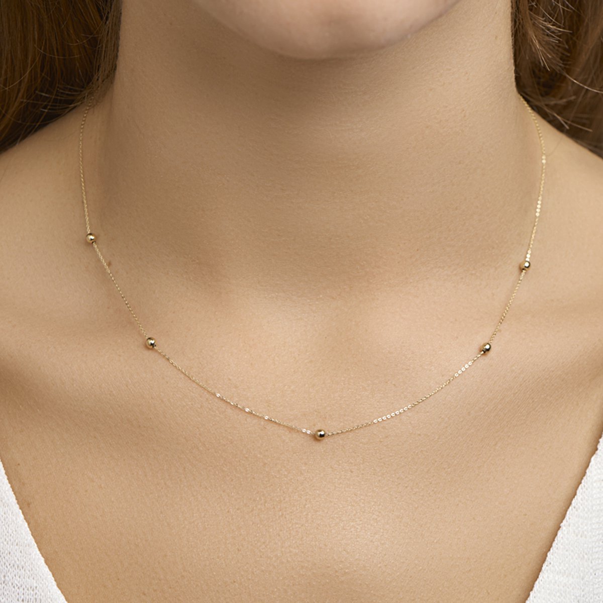 Collier 5 X Schuifbol 40 - 42 - 44 Cm
