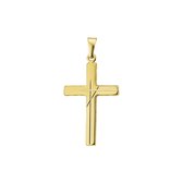 Hanger Kruis Poli/mat Gediamanteerd