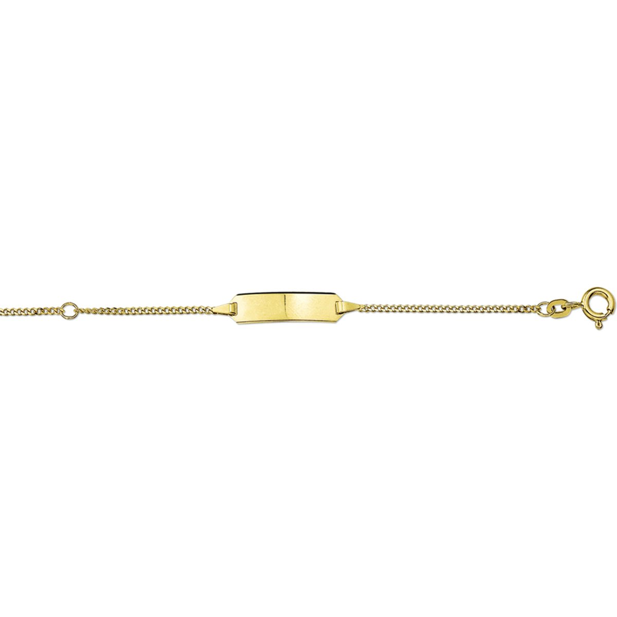 Graveerarmband Gourmette 4-zijdes Geslepen Plaat 5,0 Mm
