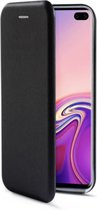 Samsung S10+ hoesje zwart - Premium Bookcase Samsung Galaxy S10 Plus hoesje met ruimte voor pasjes - Zwart - PLUS variant