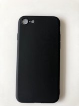 Siliconen back cover case - Geschikt voor iPhone 7/8 Plus - TPU hoesje - Zwart