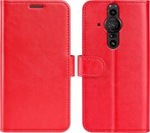 Sony Xperia Pro-I Hoesje - MobyDefend Wallet Book Case (Sluiting Achterkant) - Rood - GSM Hoesje - Telefoonhoesje Geschikt Voor: Sony Xperia Pro-I