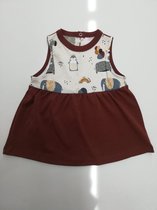 k&b -  baby Meisjes jurkje met volledige rok bordeaux Maat 80
