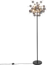 QAZQA explode - Design Vloerlamp | Staande Lamp - 8 lichts - H 1600 mm - Zwart - Woonkamer | Slaapkamer | Keuken