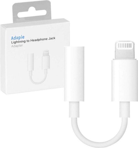 Adapie - Apple Lightning Aux Adapter 3.5mm - Geschikt voor Apple iPhone -  audio... | bol.com