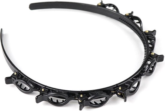 Diadeem - Diadeem met clips - diadeem met haarspeld - haar accessoires - zwart