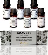 Parfums à l'huile d' Aroma - Set d'huiles essentielles - Aroma Diffuser d'arômes essentiels Eucalyptus - Huile de Lavande - Huile d'arbre à thé - 6 pièces - XAXU Life