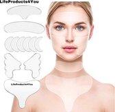 LifeProducts4You Anti Rimpel Beauty Pads 11-delige Set - Eye Pads - Huidverzorging - Anti Aging - Tegen Rimpels en Lijntjes – Gezicht, Decolleté en Hals - Herbruikbaar - Neutraal - Hypoallergeen