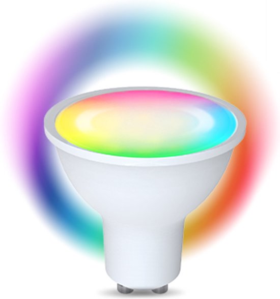 Denver SHL-450 - Wifi LED lamp - GU10 - RGB kleuren - Dimbaar - Tuya compatible - Denver Smart Home App - Bedienbaar met Alexa - werkt met Google assistant