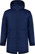 Masita | Winterjas Dames Heren - Comfortabele Fleece Binnenvoering - Afneembare Capuchon - NAVY BLUE - 128